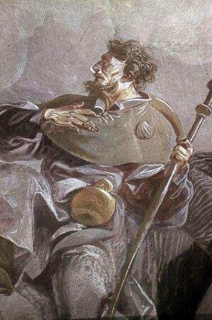 Die Heilige Dreifaltigkeit umgeben von den Heiligen Petrus, Paulus, Benedikt und Koloman sowie Moses und Aaron