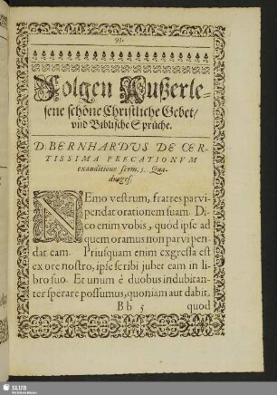 ... Außerlesene schöne Christliche Gebet, und Biblische Sprüche