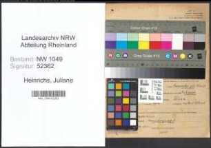 Entnazifizierung Juliane Heinrichs , geb. 17.08.1893 (Souffleuse)