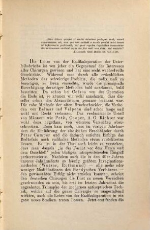 Die Radikaloperation der Unterleibsbrüche