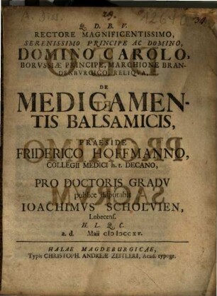 De Medicamentis Balsamicis