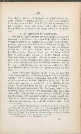 6. Die Organisation des Gerichtswesens.
