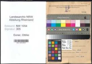 Entnazifizierung Ottilie Exner , geb. 14.12.1872 ()