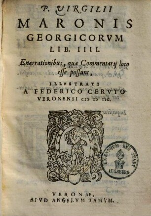 P. Virgilii Maronis georgicorum lib. IIII