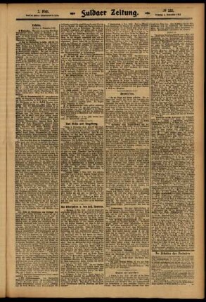 Zweite Ausgabe vom Dienstag, den 04. November 1913.
