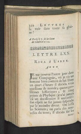 Lettre LXX.
