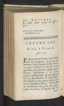 Lettre LXX.
