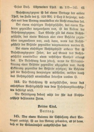 Dritter Titel. Vertrag