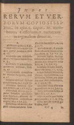 Index Rerum Et Verborum Copiosissimus ...