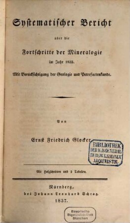 Mineralogische Jahreshefte, 5. 1835 (1837)