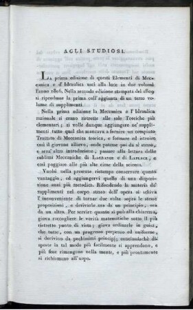 Agli Studiosi.