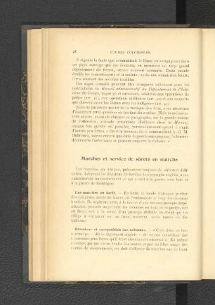 Marches et service de sûreté en marche.