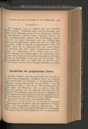 Dritte Abtheilung. Krankheiten der peripherischen Nerven.