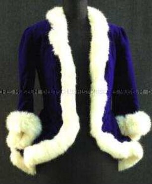 Jacke - Festkleidung einer Dame, Nachbildung (Kleid, Jacke, 4 Unterröcke, Tornüre)
