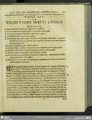 Caput XVII. De Exceptione Inepti Libelli