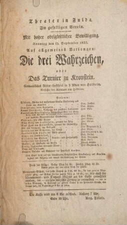 Theater in Fulda, Im geselligen Verein.