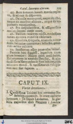 Caput IX. Variae devotiones.