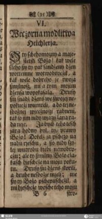 VI. Wecżorna modlitwa Heichlerja