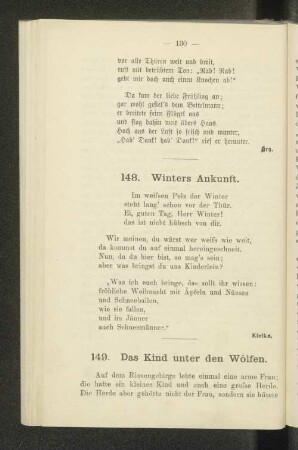 148. Winters Ankunft.
