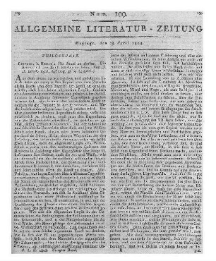 Timarete oder von der Freundschaft. Hamburg: Bohn 1802