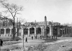 Zerstörtes Gebäude der Allgemeinen Deutschen Credit-Anstalt, Ecke Goethe- und Richard-Wagner-Straße