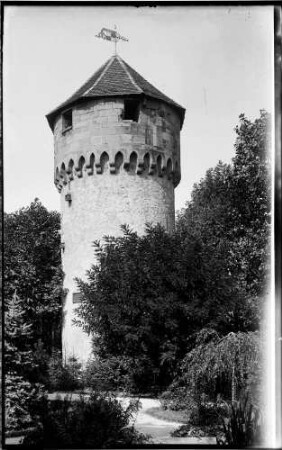 Bretten Simmelturm (Rundturm) Außenansicht von Nordosten