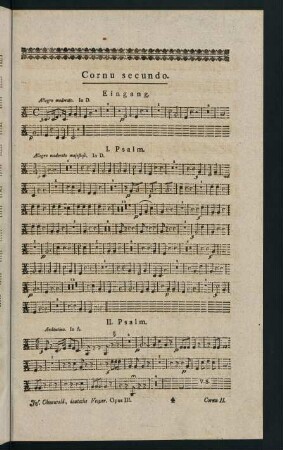 1-4, Deutsche Vesper. Opus III. Cornu secundo