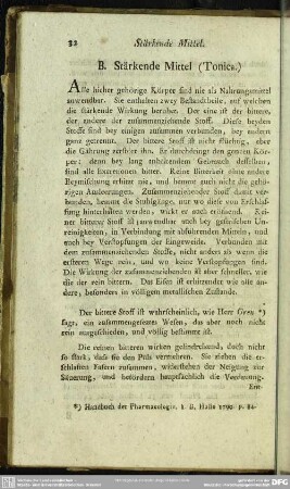 B. Stärkende Mittel (Tonica.)