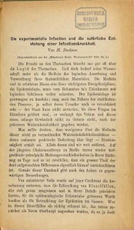 Kleine medizinische Abhandlungen : Separatabdrucke aus der Münchener medizinischen Wochenschrift. 5