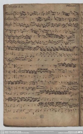 Sonatas - Mus.2392-Q-50 : fl, vl, bc - g; TWV 42:g 13