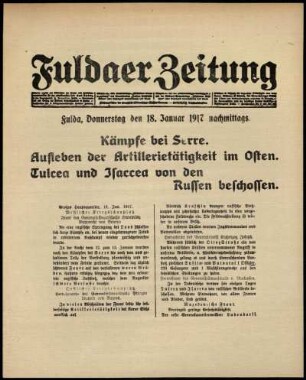 Ausgabe vom Donnerstag, den 18. Januar 1917.