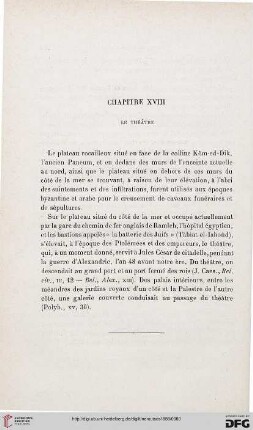 Chapitre XVIII: Le Théâtre