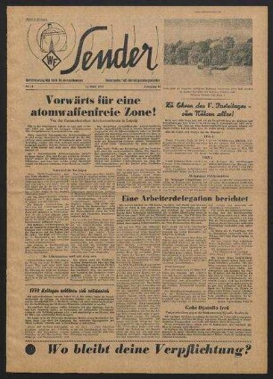 Betriebszeitung 'WF-Sender', Nr.11/1958 (21. März 1958)
