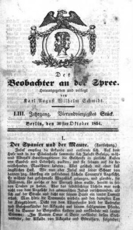 44. Stück, 30. Oktober 1854