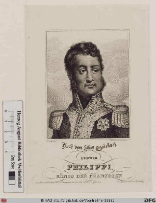 Bildnis Louis Philippe (d'Orléans), König der Franzosen (reg. 1830-48)