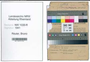 Entnazifizierung Bruno Reuter , geb. 06.12.1898 (Kaufmann)