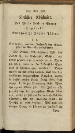 Sechster Abschnitt. Das Thier-Reich in Sonora