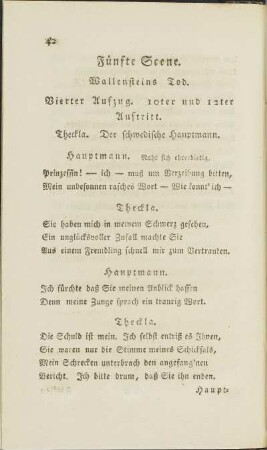 Fünfte Scene. Wallensteins Tod.