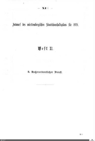 Staatshaushaltsplan 1928, Heft 11