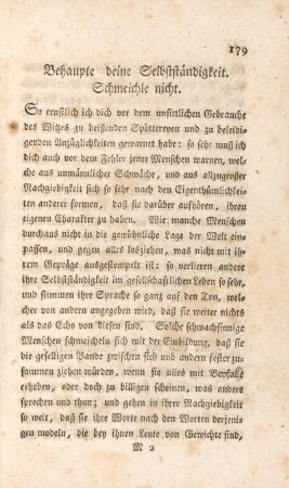 Behaupte deine Selbstständigkeit. Schmeichle nicht