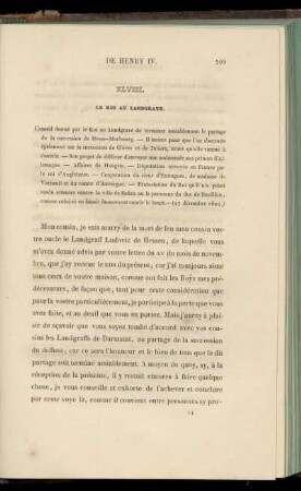 XLVIII. Le Roi au Landgrave (27 décembre 1604)