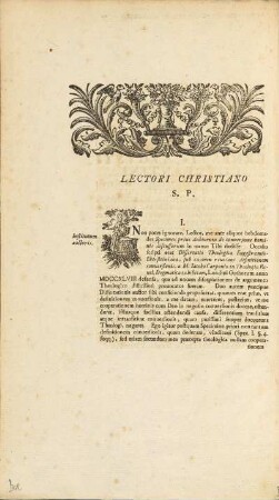 Lectori Christiano S. P.