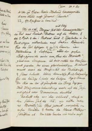 19r-19v 21.V.1884 Cairo - Sakkara - Cairo