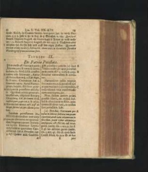 Titulus IX. De Patria Potestate.