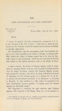 XII. Lord Castlereagh aan Lord Clancarty