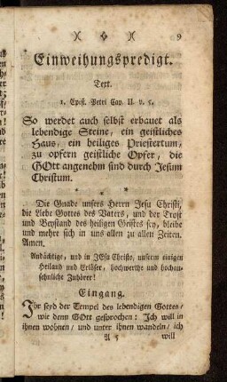 Text. - I. Epist. Petri Cap. II. v. 5.