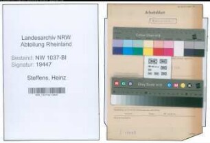 Entnazifizierung Heinz Steffens , geb. 27.02.1905 (Kaufm.Angestellter)