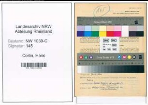 Entnazifizierung Hans Corlin , geb. 02.04.1910 (Lehrer)