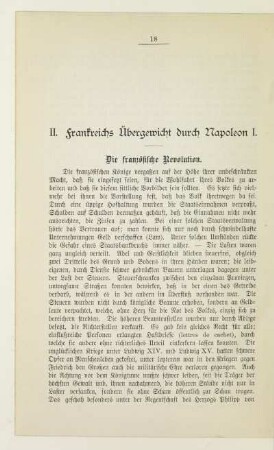 II. Frankreichs Übergewicht durch Napoleon I.