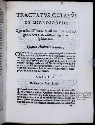 Tractatvs octavvs. De Microscopio